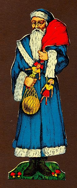 En 1900, le père Noël en France conserve une robe longue.
