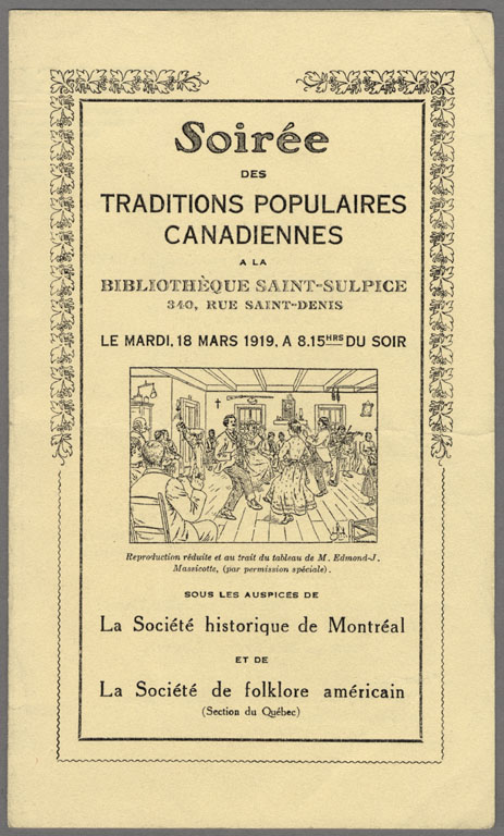 Programme, soirée de folklore inaugurale, 1919